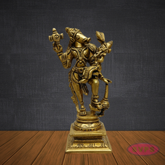 Brass Varaha Swamy with Bhudevi – Vishnu Avatar Decorative Idol