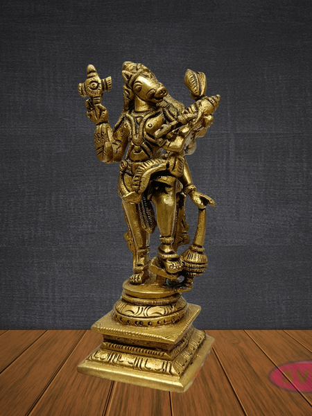 Brass Varaha Swamy with Bhudevi – Vishnu Avatar Decorative Idol
