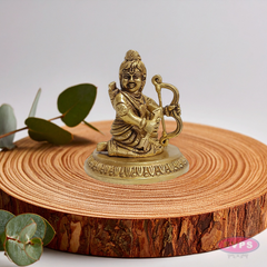 Handmade Brass Bala Ram Idol – Sitting Ram Lalla with Bow & Arrow