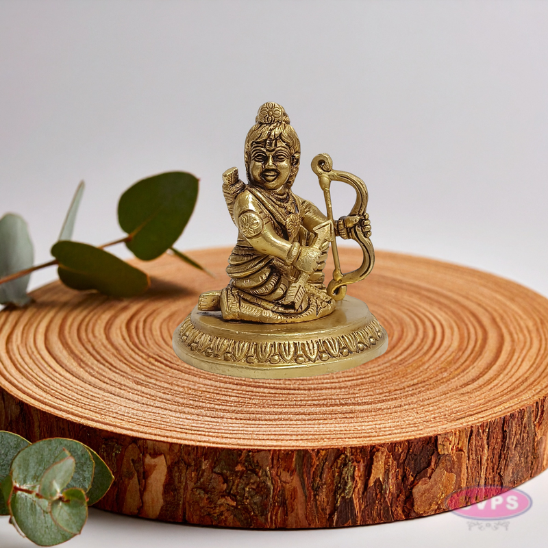 Handmade Brass Bala Ram Idol – Sitting Ram Lalla with Bow & Arrow
