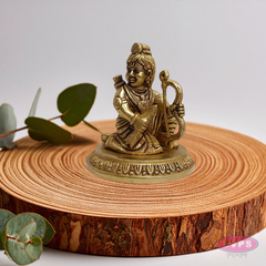 Handmade Brass Bala Ram Idol – Sitting Ram Lalla with Bow & Arrow
