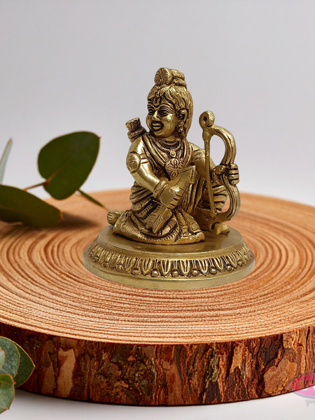 Handmade Brass Bala Ram Idol – Sitting Ram Lalla with Bow & Arrow