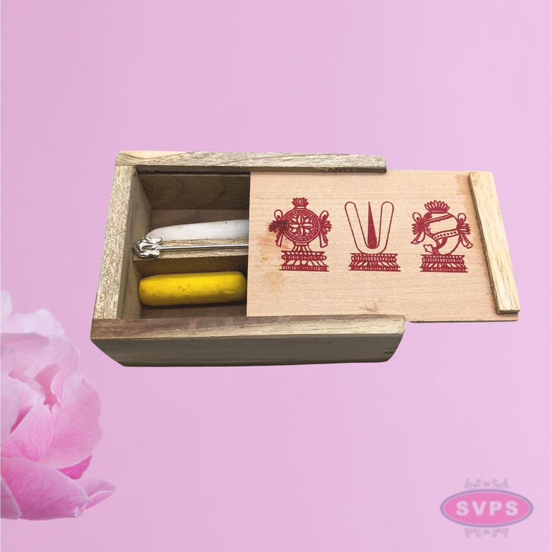 Wooden Tiruman Box / Vadakalai & Thenkalai / Sliding