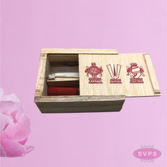 Wooden Tiruman Box / Vadakalai & Thenkalai / Sliding