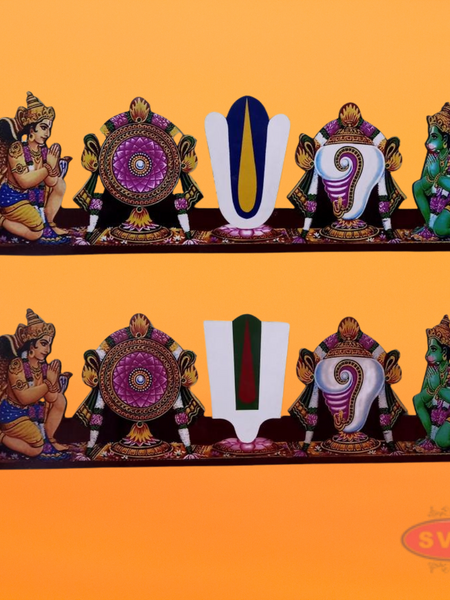 Wooden Thiruman Vadakalai And Thenkalai  / Wall Hanging Photo Cutout