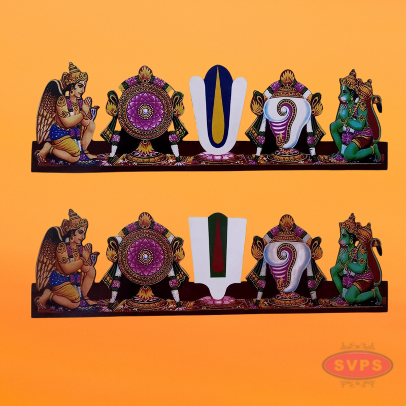 Wooden Thiruman Vadakalai And Thenkalai  / Wall Hanging Photo Cutout