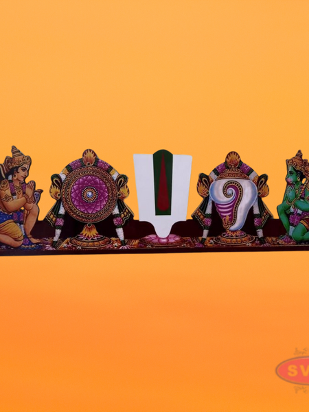 Wooden Thiruman Vadakalai And Thenkalai  / Wall Hanging Photo Cutout