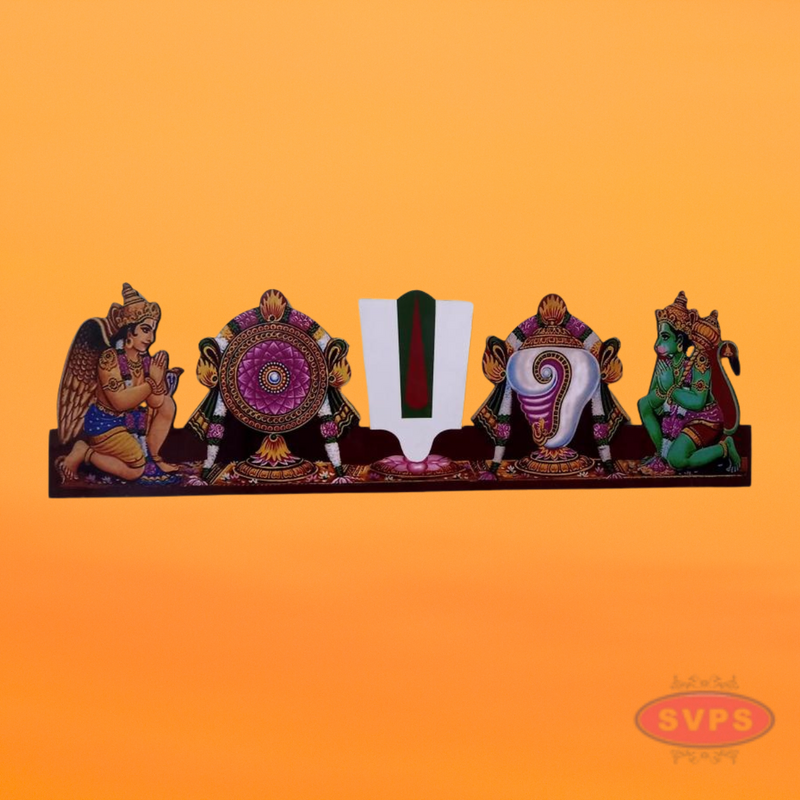 Wooden Thiruman Vadakalai And Thenkalai  / Wall Hanging Photo Cutout