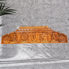 Wood Carving Temple Gopuram Vadakalai Thiruman Wall Hanging