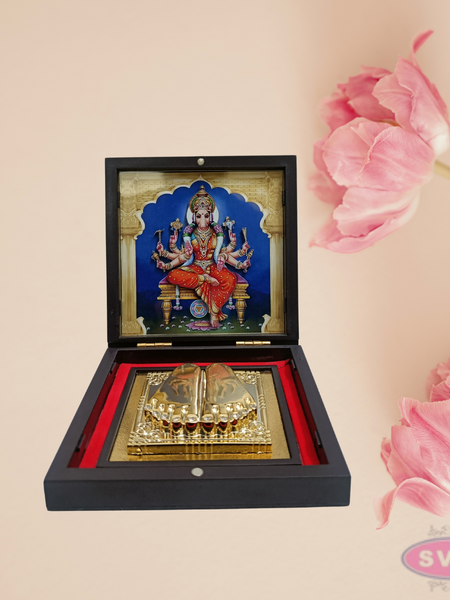 Gold Plated Varahi Amman Padam Gift Box