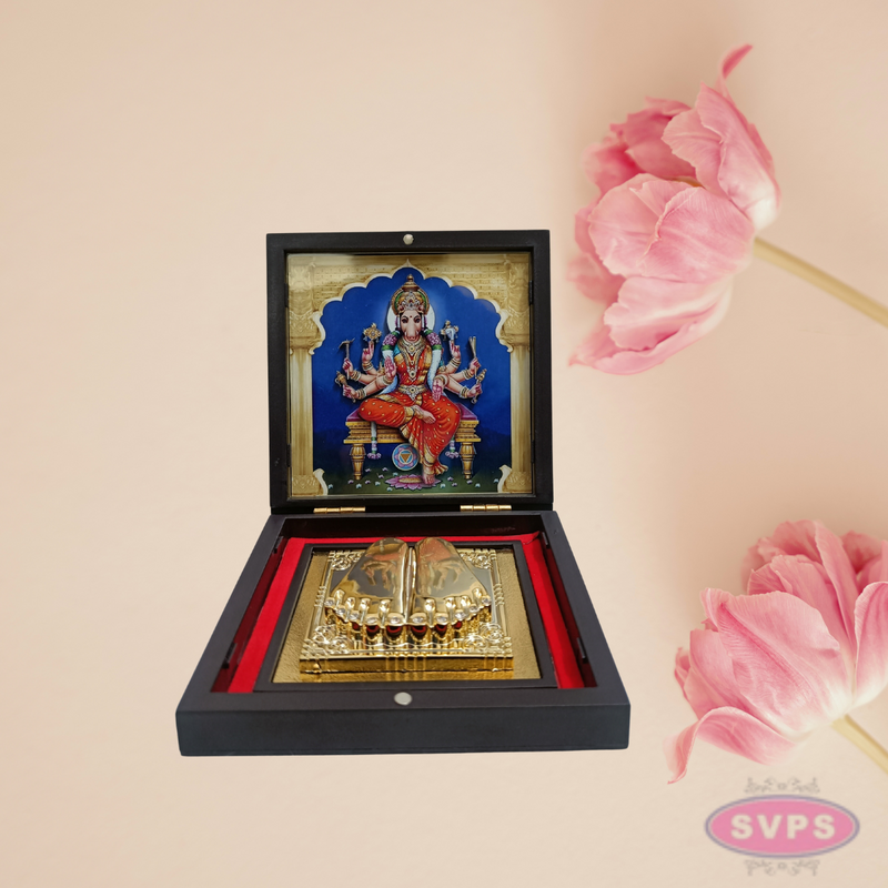 Gold Plated Varahi Amman Padam Gift Box