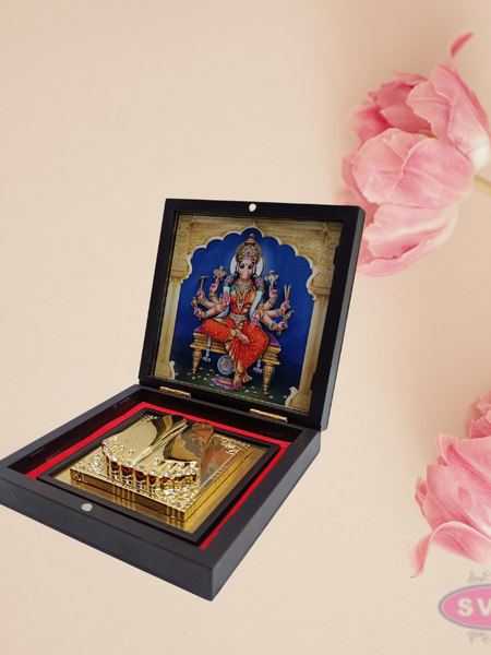 Gold Plated Varahi Amman Padam Gift Box