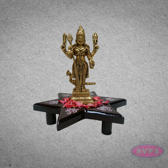 Decorative Wooden Star Peetam for Home Temple