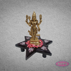 Decorative Wooden Star Peetam for Home Temple