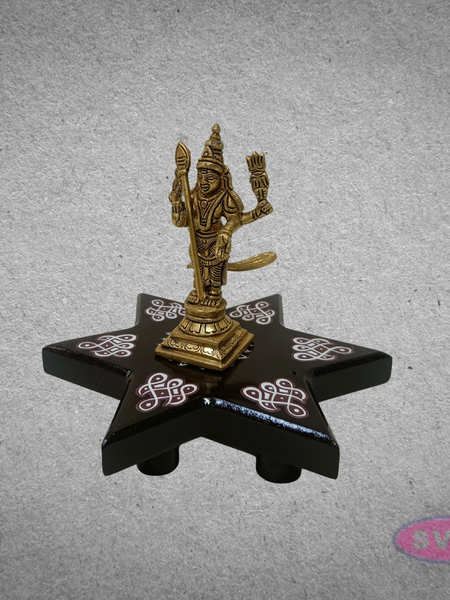 Premium Wooden Star Pooja Stool for Festivals