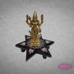 Decorative Wooden Star Peetam for Home Temple