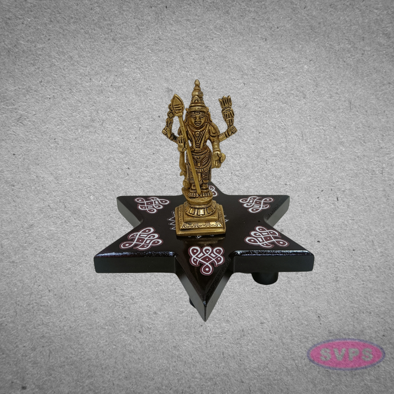 Premium Wooden Star Pooja Stool for Festivals