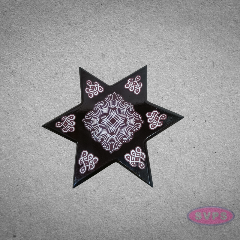 Decorative Wooden Star Peetam for Home Temple