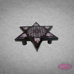 Decorative Wooden Star Peetam for Home Temple