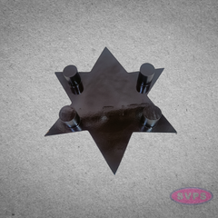 Wooden Star-Shaped Pooja Chowki for God Idol Placement