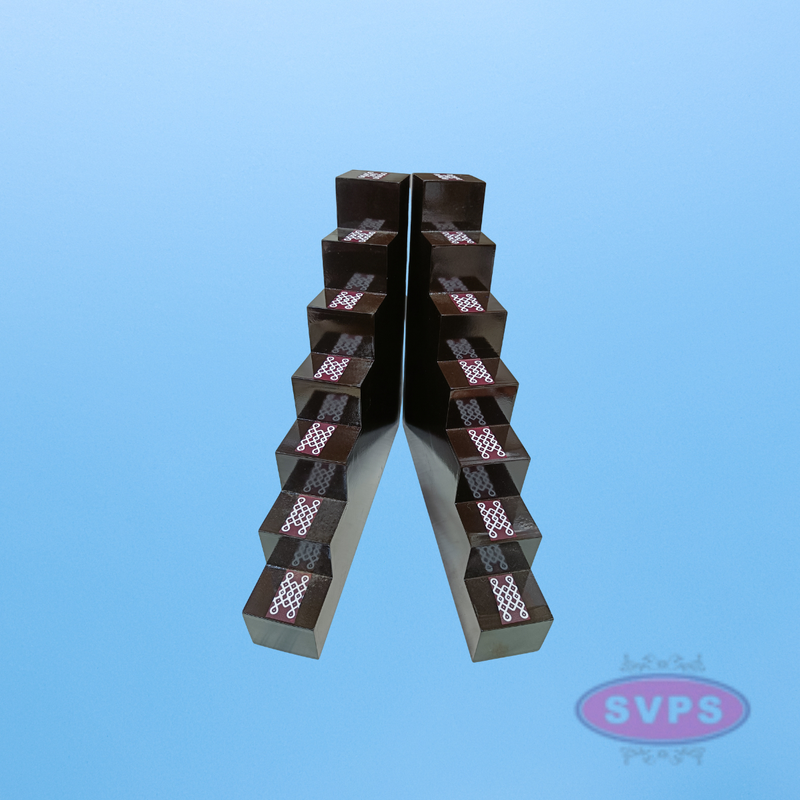 Wooden 7 Step Deity Stand For Lamp Decoration