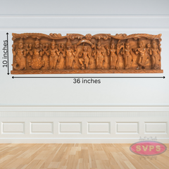 Wooden Carved Dasavatharam Wall Hanging