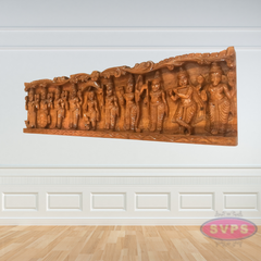 Wooden Carved Dasavatharam Wall Hanging