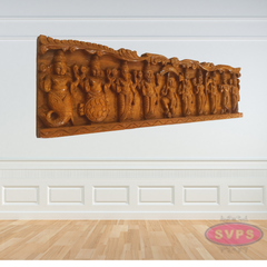 Wooden Carved Dasavatharam Wall Hanging