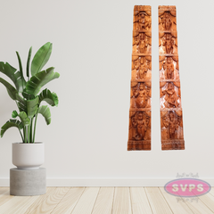 Wooden Dasavatharam Wall Panal / Vertical