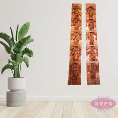 Wooden Dasavatharam Wall Panal / Vertical