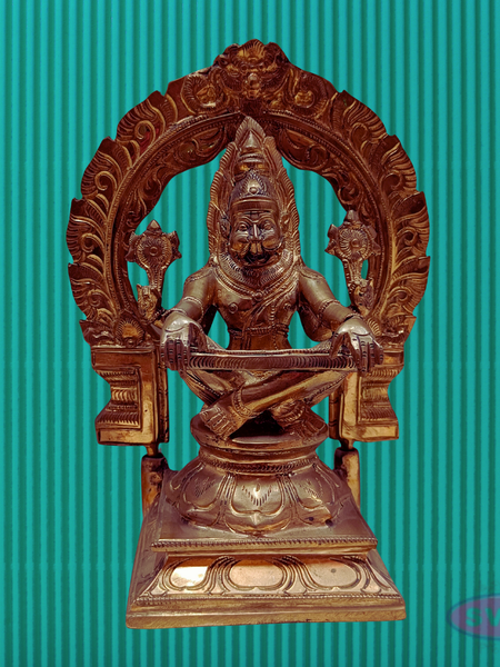 Panchaloha Narasimha Deity Idol in Sitting Pose – Traditional Handcrafted Design