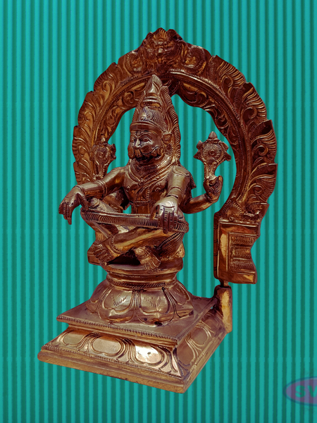 Panchaloha Narasimha Deity Idol in Sitting Pose – Traditional Handcrafted Design