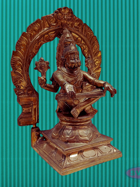 Panchaloha Narasimha Deity Idol in Sitting Pose – Traditional Handcrafted Design