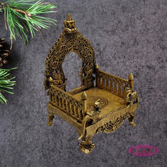 Decorative Brass Simhasanam | Antique Gold Deity Throne for Home Mandir
