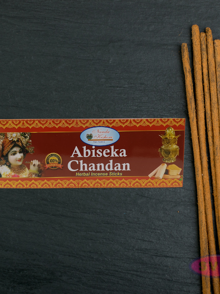 Handrolled Abiseka Chandan Agarbatti – Herbal Incense Sticks for Meditation, Puja & Relaxation