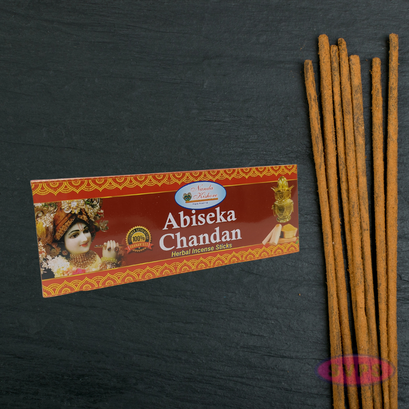 Handrolled Abiseka Chandan Agarbatti – Herbal Incense Sticks for Meditation, Puja & Relaxation