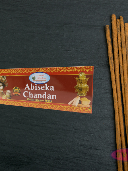 Handrolled Abiseka Chandan Agarbatti – Herbal Incense Sticks for Meditation, Puja & Relaxation