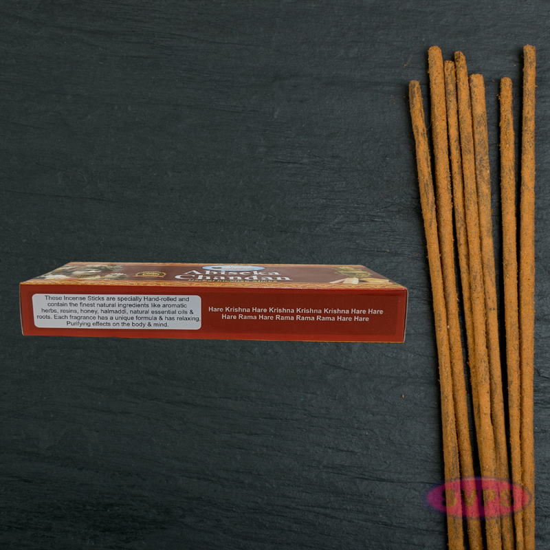 Handrolled Abiseka Chandan Agarbatti – Herbal Incense Sticks for Meditation, Puja & Relaxation