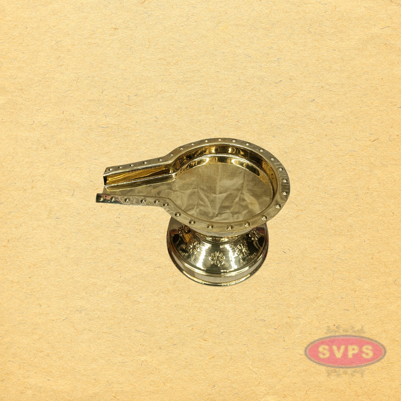 Brass Abhishekam Bowl with Handle for Temple & Home Pooja
