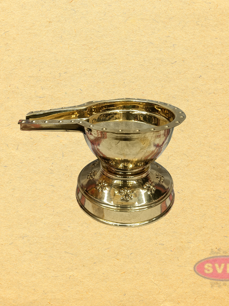 Brass Abhishekam Bowl with Handle for Temple & Home Pooja