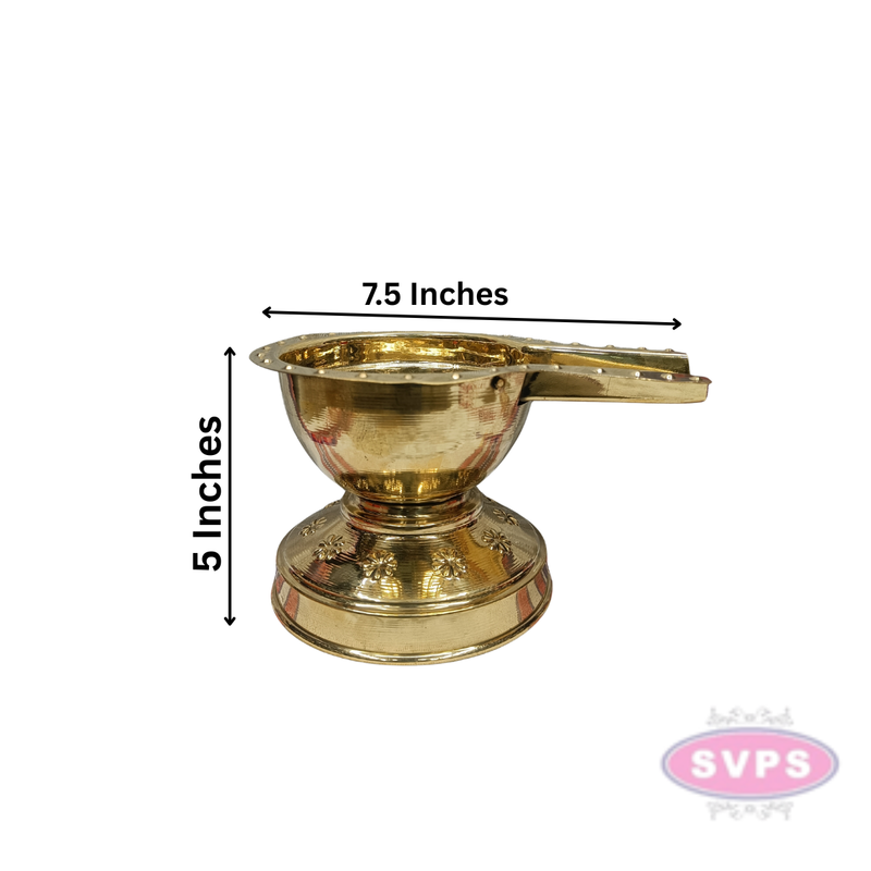 Brass Abhishekam Bowl with Handle for Temple & Home Pooja