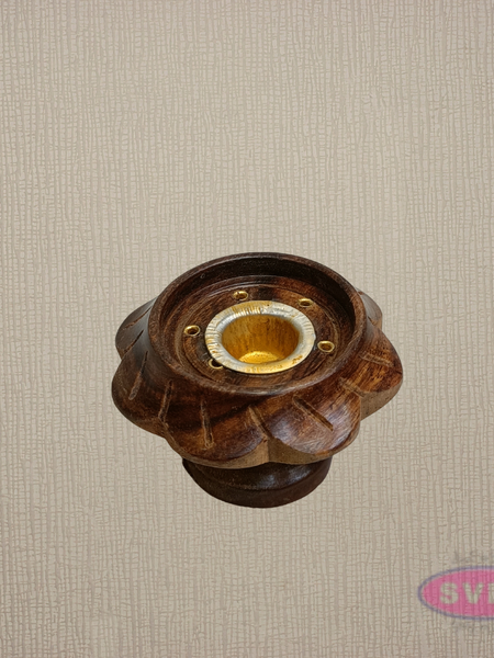 Wooden Painted Dhoop Cone Incense Holder – Handcrafted Decorative Burner for Pooja & Home