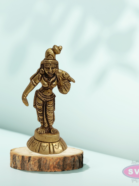 Sri Andal (Godha Devi) Brass Idol Standing Statue for Pooja