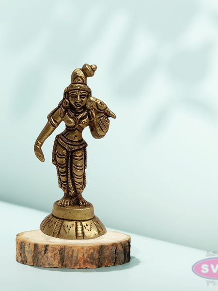 Sri Andal (Godha Devi) Brass Idol Standing Statue for Pooja