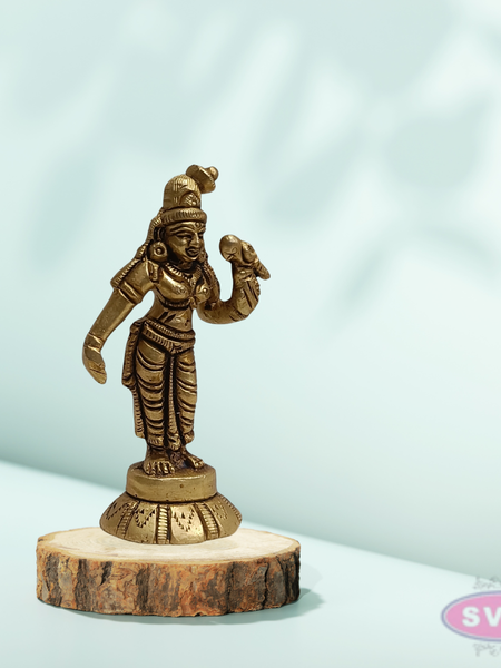 Sri Andal (Godha Devi) Brass Idol Standing Statue for Pooja