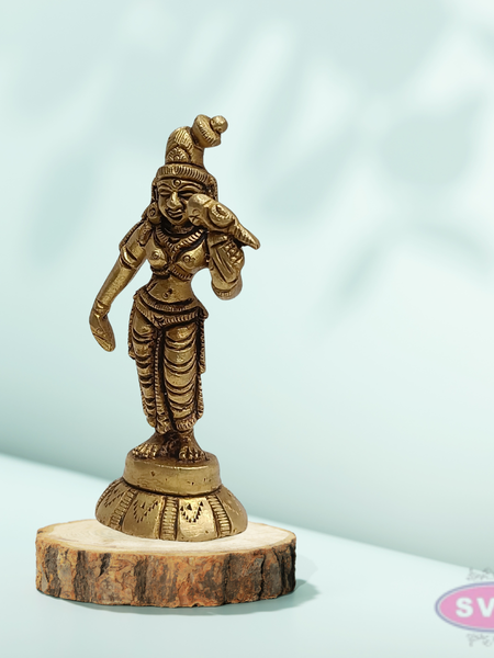 Sri Andal (Godha Devi) Brass Idol Standing Statue for Pooja