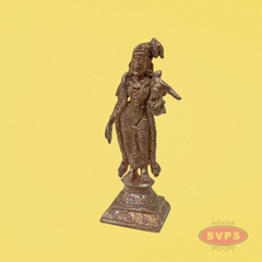 Panchalogam Andal With Parrot Statue