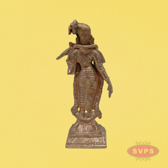 Panchalogam Andal With Parrot Statue
