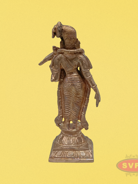 Panchalogam Andal With Parrot Statue