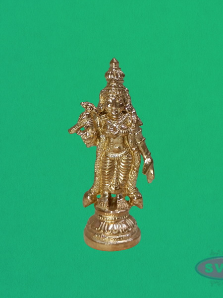 Handcrafted Panchalogha Andal Idol – Divine Vaishnava Goddess